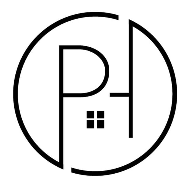 The Potpourri House Restaurant logo, a black circle with a stylized 'PH' and a small window icon.