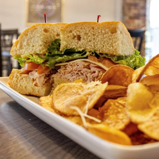 Fresh Smoked Turkey Sandwich.