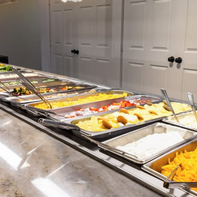 Soup, Salad & Spud Bar.
